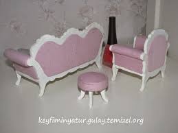 El Yapimi Minyatur Koltuk Takimi Handmade Miniature Furniture Miniature Dollhouse Furniture Koltuklar Furniture Pembe
