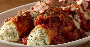 Olive Garden Three Cheese Giant Stuffed Shells Giant Shells Filled With A Blend Of Three Italian Cheeses A Olive Garden Recipes Cheese Stuffed Shells Recipes