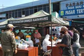 Rapid Test Di Pasar Baru Karawang Dua Orang Dinyatakan Reaktif