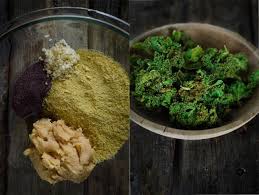Cheesy Kale Chips With Miso Garlic And Dulse Recipe Kale Chips Raw Food Recipes Cheesy Kale Chips