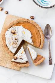 Greek Yogurt Pumpkin Tart W Hazelnut Shortbread Crust Danilicious Recipe Pumpkin Tarts Pumpkin Tarts Recipe Tart Recipes