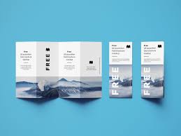 Free Accordion Fold 4 Panel Brochure Mockup Psd Set Good Mockups