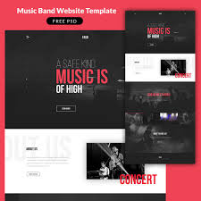 Download Free Music Band Website Template Psd Download Psd Download Free Psd Resources For Designers At Downloadpsd Band Website Musician Website Music Bands