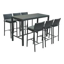 Mimosa 7 Piece Silverleaves Steel Bar Setting Bunnings Warehouse Outdoor Bar Sets Bar Set Steel Bar