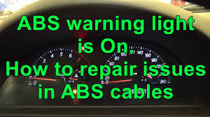 How To Reset Abs Warning Light Abs Warning Light Is On Issue In Cables Youtube