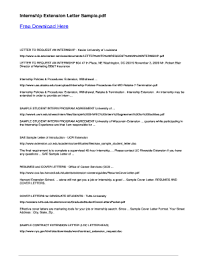 This is one of the most important points to consider, as it can knowing that it's likely that your work experience provider will snoop through your social profiles, you need to ask yourself how does my social profile portray me?. Internship Extension Letter Fill Online Printable Fillable Blank Pdffiller