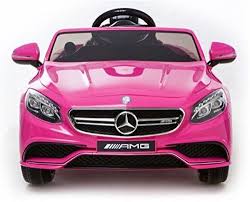 Mercedes S63 Amg Voiture Jouet Electrique Pour Enfant Deux Moteurs Licence Mercedes Originale Rose Voiture Jouet Voiture Voiture Enfant
