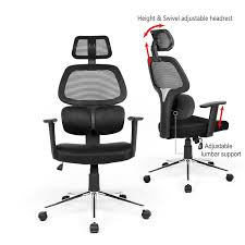 Ergonomic Mesh Office Chair High Back Swiver Computer Desk Task Chairs With Adjustable Lumbar Support Backres Office Chair Best Office Chair Mesh Office Chair