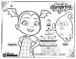 Vampirina And Demi Coloring Page Disney Coloring Pages Halloween Coloring Pages Halloween Coloring