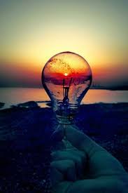 Vintage Light Bulb Photography Love The Sunset Inside The Old Bulb Bulb Photography Photography Cool Pictures