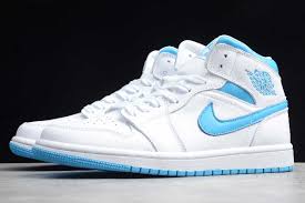2020 Air Jordan 1 Mid Unc White Light Blue Men S And Women S Size Bq6472 114 Jordan Shoes Girls Blue And White Jordans Blue Jordans