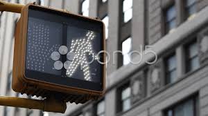 Pedestrian Crosswalk Sign New York City Traffic Light Illuminated Hand Stop Nyc Stock Footage York City Traffic Pedestr New York City Traffic Light Pedestrian