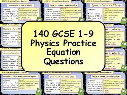 140 Ks4 Gcse Aqa Physics Science Equation Practice Questions Gcse Physics Physics Physics Questions