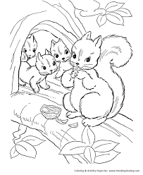 Wild Animal Coloring Page Squirrel Family Coloring Page Squirrel Coloring Page Animal Coloring Pages Family Coloring Pages