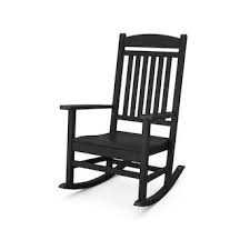 Trex Outdoor Furniture Seaport Charcoal Black Plastic Rocking Chair S With Slat Seat Lowes Com Rocking Chair Trex Outdoor Furniture Plastic Rocking Chair