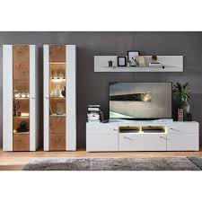 Wohnzimmer Schrankwand In Weiss Holz Dekor Modern 4 Teilig Jetzt Bestellen Unter Https Moebel Ladendirekt De Wohnzimmer Sc Wohnwand Wohnen Mobel Wohnzimmer