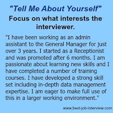 Tell Me About Yourself The Right Answer Job Interview Advice Job Interview Interview Advice