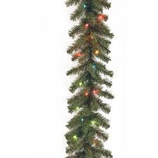9 X 10 Kincaid Spruce Garland With 50 Multi Lights Walmart Com Artificial Christmas Garland Christmas Garland Outdoor Christmas Garland