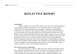 Marked By Teachers Reflective Essay On Working With A Team University Social A4fefc60 R Self Reflection Essay Reflective Essay Examples Essay Writing Examples
