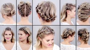 Just don't be afraid of experiments and try different ideas from easy curly hairstyles to easy pin up hairstyles. Hairstyles For Short Hair Easy Braids Braids For Short Hair Short Hair Styles Easy Short Hair Tutorial