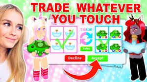 Trading Everything We Touch In Adopt Me Roblox Youtube