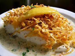 Halibut Garlic Potato Crusted Halibut With Dill Pollen Beurre Nantais Edible Halibut Recipes Garlic Potatoes Halibut
