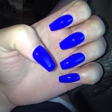 Find this pin and more on 4. Royal Blue Coffin Nails Royal Blue Nails Blue Coffin Nails Blue Acrylic Nails