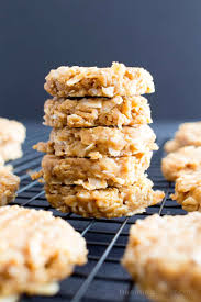 4 Ingredient No Bake Peanut Butter Coconut Oatmeal Cookies V Gf A One Bowl Recipe For Super Eas Vegan Cookies Oatmeal Coconut Cookies Coconut Peanut Butter