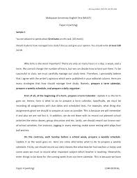 Muet Writing Paper 4 Writing Topics Essay Writing Sample Essay