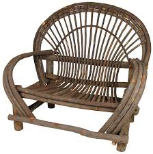 This Rustic Bent Twig Loveseat Is Perfect For A Mountain Lodge Cabin Porch Or Southwest Patio Hand Crafted M Twig Furniture Willow Furniture Rustic Furniture