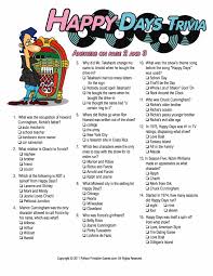 Happy Days Trivia 60th Birthday Party Game 60th Birthday Party 40th Birthday Party Games Birthday Party Games