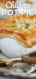 This Classic Chicken Pot Pie Recipe Is Made With Puff Pastry And Frozen Vegetables Maki Chicken Pot Pie Chicken Pot Pie Recipes Classic Chicken Pot Pie Recipe
