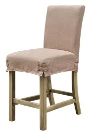 Plain Jane Bar Stool Short Slip Cover In Hopsack By Forty West Designs Http Www Fortywestd Bar Stool Slipcovers Bar Stool Covers Slip Covered Dining Chairs