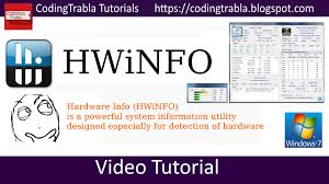Install Hwinfo Hardware Info On Windows Powerful System Information Utility For Detection Of Hardware Installation System Videos Tutorial