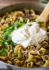 One Skillet Ground Beef Stroganoff Recipe Ground Beef Stroganoff Beef Stroganoff Stroganoff Recipe