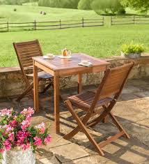 You Ll Always Be Prepared For Extra Or Unexpected Guests With Our Eucalyptus Wood Outdoor Bistro Fu Outdoor Bistro Set Bistro Table Outdoor Outdoor Patio Decor