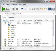 Advanced Ip Scanner Main Window Scanner Mac Address Shared Folder