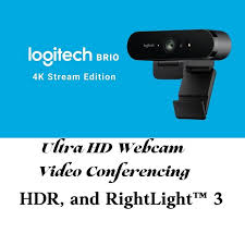 Logitech Brio 4k Webcam Conferencing Recording And Streaming Personal Computer Center
