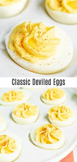 This Easy Classic Deviled Eggs Recipe Is Made With Relish Mustard And Mayonnaise Deviled Eggs Recipe Classic Devilled Eggs Recipe Best Deviled Eggs Classic
