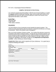 The Research Proposal Sample Research Paper Outline Research Proposal Research Proposal Format