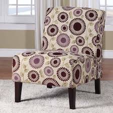 Linon Lily Purple Floral Slipper Chair Beyond The Rack Linon Home Decor Cheap Accent Chairs Purple Living Room