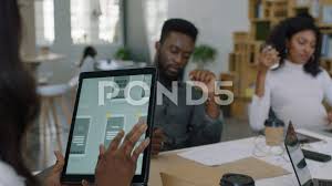 Young African American Business People Meeting Software Developer Team Design Stock Footage Ad Bu African American Business Business People African American