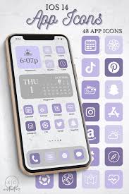 Ios 14 Icons Purple Purple Ios 14 Aesthetic App Icons Etsy App Icon Iphone Icon Iphone Home Screen Layout