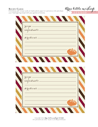 Free Thanksgiving Printables From Three Little Monkeys Studio Free Thanksgiving Printables Printable Recipe Cards Recipe Cards
