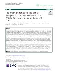 Pdf The Origin Transmission And Clinical Therapies On Coronavirus Disease 2019 Covid 19 Outbreak A N Update On The Status