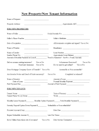 Sample Printable New Propertynew Tenant Information Form Real Estate Forms Real Estate Templates Word Template