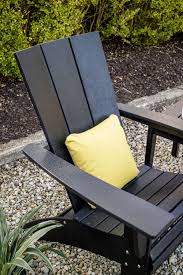 Modern Curveback Adirondack Chair In 2020 Adirondack Chair Black Outdoor Furniture Outdoor Furnishings
