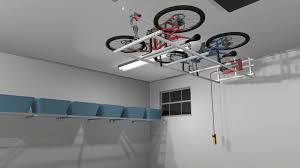 Luckily, you can still save space and keep your bike out of the way with a system such as the one the bike lane bicycle storage lift uses. Motorized Bike Lift System Powerrax