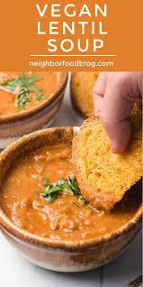 Vegan Lentil Soup In 2020 Vegan Lentil Soup Easy Soup Recipes Vegan Lentil Soup Recipes