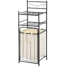 It features 2 shelves for househol…read more… Mainstays 2 Shelf Bathroom Storage Tower With Hamper Oil Rubbed Bronze For Sale Online Ebay